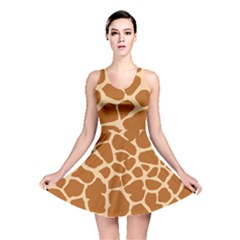 Giraffe Skin Pattern Reversible Skater Dress by HermanTelo