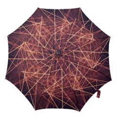 Light Fiber Black Fractal Art Hook Handle Umbrellas (small) by HermanTelo