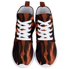 Smoke Flame Abstract Orange Red Women s Lightweight High Top Sneakers