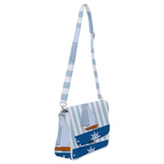Yacht Boat Nautical Ship Shoulder Bag With Back Zipper