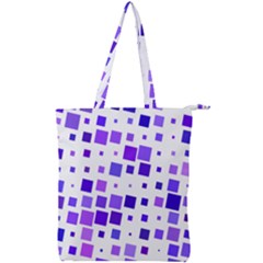 Square Purple Angular Sizes Double Zip Up Tote Bag by HermanTelo