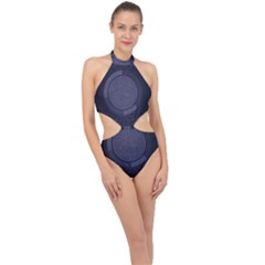 Technology Eye Halter Side Cut Swimsuit by HermanTelo