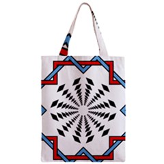 Star Illusion Mandala Zipper Classic Tote Bag by HermanTelo
