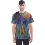 Mountains Abstract Mountain Range Men s Sports Mesh Tee