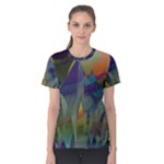 Mountains Abstract Mountain Range Women s Cotton Tee