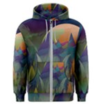 Mountains Abstract Mountain Range Men s Zipper Hoodie