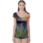 Mountains Abstract Mountain Range Boyleg Leotard 