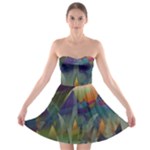 Mountains Abstract Mountain Range Strapless Bra Top Dress