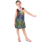 Mountains Abstract Mountain Range Kids  Sleeveless Dress