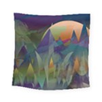 Mountains Abstract Mountain Range Square Tapestry (Small)