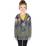 Mountains Abstract Mountain Range Kids  Double Breasted Button Coat