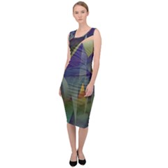 Mountains Abstract Mountain Range Sleeveless Pencil Dress by Pakrebo