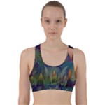 Mountains Abstract Mountain Range Back Weave Sports Bra