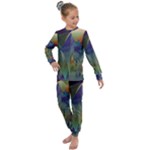 Mountains Abstract Mountain Range Kids  Long Sleeve Set 