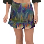 Mountains Abstract Mountain Range Fishtail Mini Chiffon Skirt