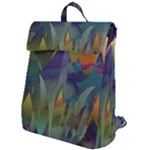 Mountains Abstract Mountain Range Flap Top Backpack