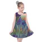 Mountains Abstract Mountain Range Kids  Summer Dress