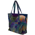 Mountains Abstract Mountain Range Zip Up Canvas Bag