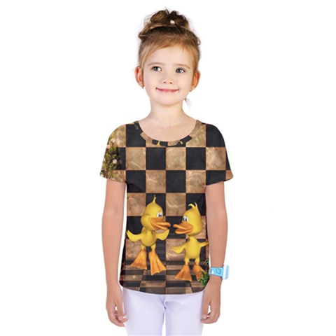 Cute Little Ducks Kids  One Piece Tee by FantasyWorld7