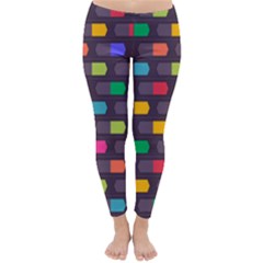 Background Colorful Geometric Classic Winter Leggings by HermanTelo