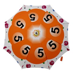 Billiard Ball Ball Game Pink Orange Hook Handle Umbrellas (medium) by HermanTelo
