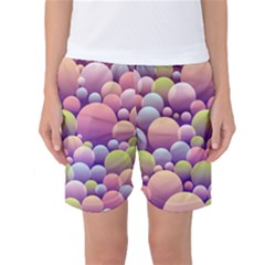 Abstract Background Circle Bubbles Women s Basketball Shorts by HermanTelo