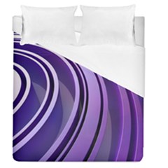 Circle Concentric Render Metal Duvet Cover (queen Size) by HermanTelo