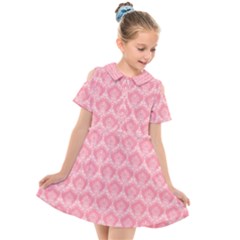 Damask Floral Design Seamless Kids  Short Sleeve Shirt Dress by HermanTelo