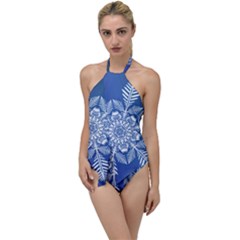 Flake Crystal Snow Winter Ice Go With The Flow One Piece Swimsuit by HermanTelo