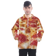 Pizza Men s Half Zip Pullover by TheAmericanDream