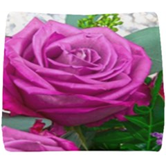 Rose Pink Purple Flower Bouquet Seat Cushion by Pakrebo