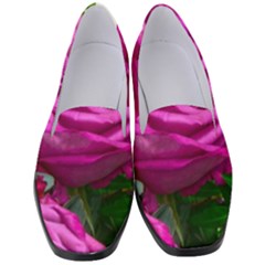 Rose Pink Purple Flower Bouquet Women s Classic Loafer Heels by Pakrebo