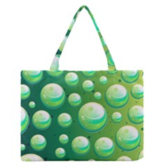 Background Colorful Abstract Circle Zipper Medium Tote Bag by HermanTelo