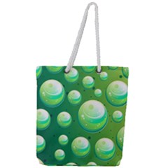 Background Colorful Abstract Circle Full Print Rope Handle Tote (large) by HermanTelo