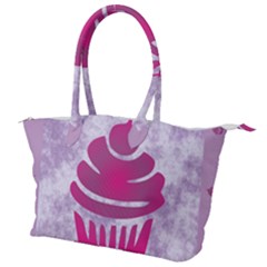 Cupcake Food Purple Dessert Baked Canvas Shoulder Bag by HermanTelo