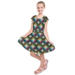 Pattern Pastels Background Kids  Short Sleeve Dress