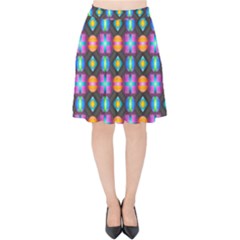 Squares Spheres Backgrounds Texture Velvet High Waist Skirt by HermanTelo