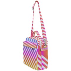 Abstract Lines Mockup Oblique Crossbody Day Bag