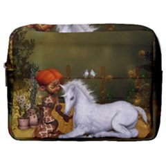 Cute Fairy With Unicorn Foal Make Up Pouch (large) by FantasyWorld7