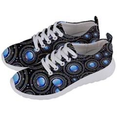 Abstract Glossy Blue Men s Lightweight Sports Shoes by HermanTelo