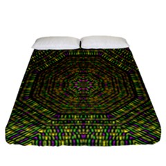 Peace Flower Planet And Calm Fire Fitted Sheet (california King Size) by pepitasart