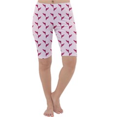 Pink Parrot Pattern Cropped Leggings  by snowwhitegirl