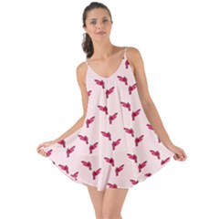 Pink Parrot Pattern Love The Sun Cover Up by snowwhitegirl