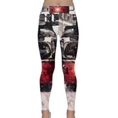 Winter Trolley Classic Yoga Leggings by snowwhitegirl