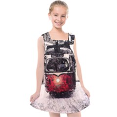 Winter Trolley Kids  Cross Back Dress by snowwhitegirl