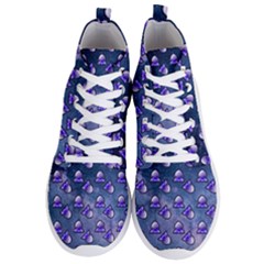 Kawaii Space Rocket Pattern Men s Lightweight High Top Sneakers by snowwhitegirl