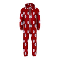 Lazy Bat One Red Pattern Hooded Jumpsuit (kids) by snowwhitegirl