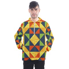 Background Geometric Color Plaid Men s Half Zip Pullover by Mariart
