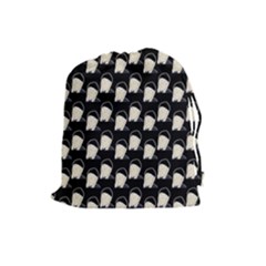 Beanie Boy Pattern Drawstring Pouch (large) by snowwhitegirl