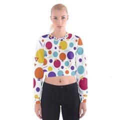 Background Polka Dot Cropped Sweatshirt